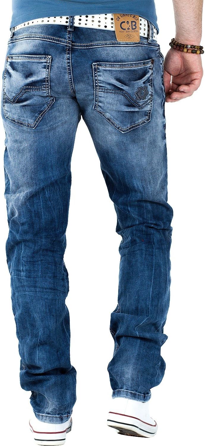 Cipo & Baxx Herren Shorts Jeans-Short Denim Kurze Hose Bermuda Dreifachembund Pants CK132 | Verschie