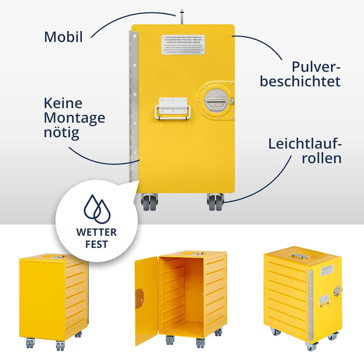 Rollcontainer mit Schubladen, mobiler Aktenschrank, Metallschrank, Schubladenschrank Küche, Druckert
