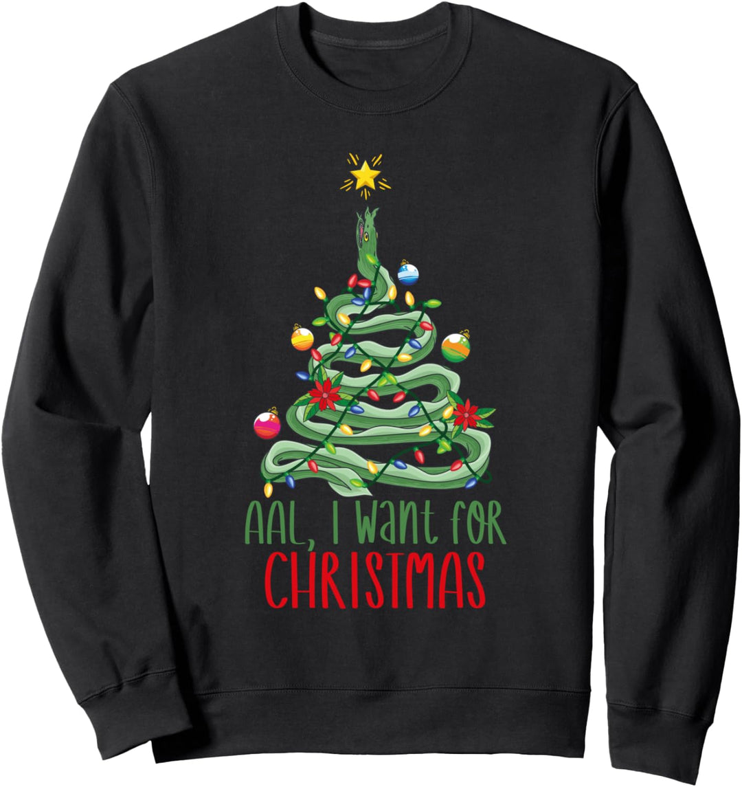 Aal I Want For Christmas Angler Weihnachten Sweatshirt
