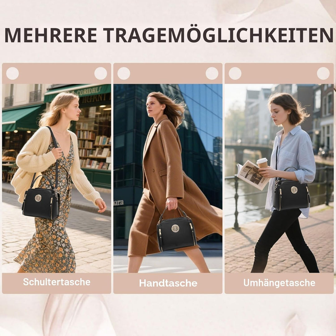 Miss Lulu Umhängetasche Damen Schultertasche Handtasche Crossbody Taschen Henkeltasche Mädchen PU Le