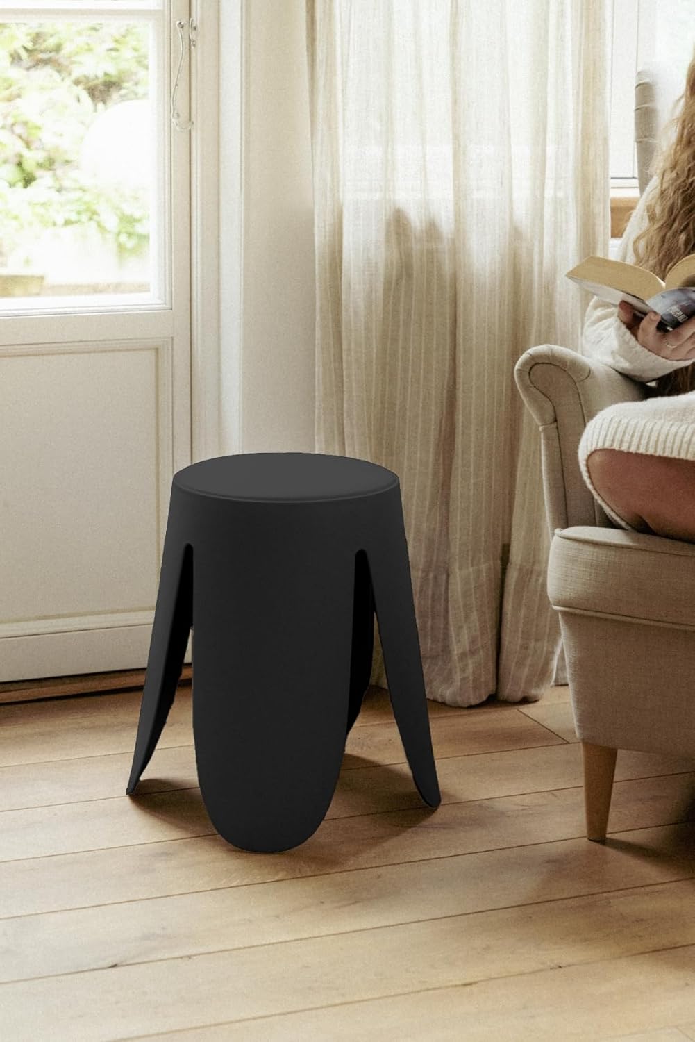 WENKO Badhocker Mod. Comiso, belastbar bis 180 kg, mit gepolsterter Sitzfläche und rutschsicheren Fü