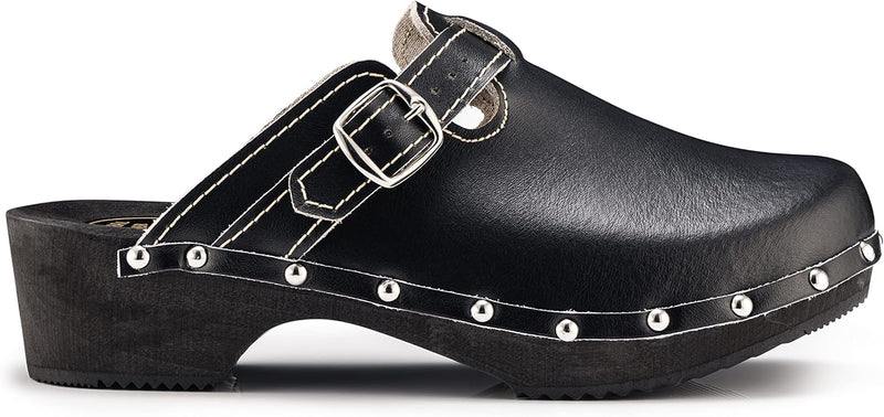 ESTRO Clogs Damen Holz Leder - Clogs Herren Damen Clogs Leder Holzschuhe Herren Holzclogs Damen mit