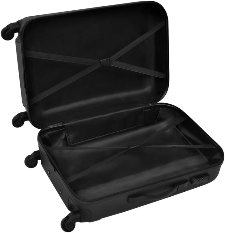vidaXL 3X Reisekoffer Schwarz Trolley Kofferset Hartschalenkoffer Reise Koffer 45,5 x 30 x 20 cm Sch