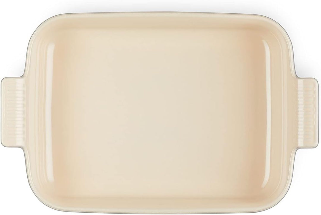 Le Creuset Rechteckige Auflaufform Tradition aus Steinzeug, 32 cm, 2.31 kg, Flint, 71102324440001 Fl