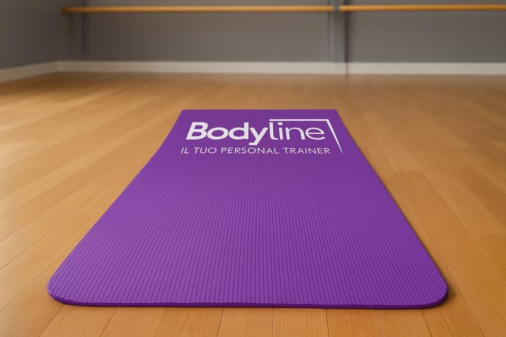 Bodyline Pilates Yoga-Fitness-Trainingsmatte mit Gummibändern und Schultergurt — Matte für Heim- und