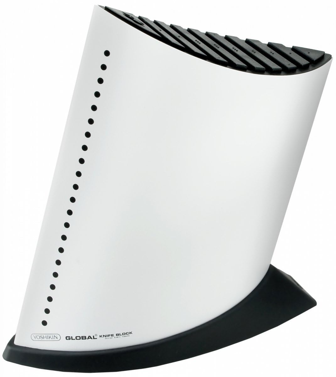 Global GKB-52/CW Messerblock oval, S-Size, weiss für 9 Messer Farbe 3: Weiss, Farbe 3: Weiss