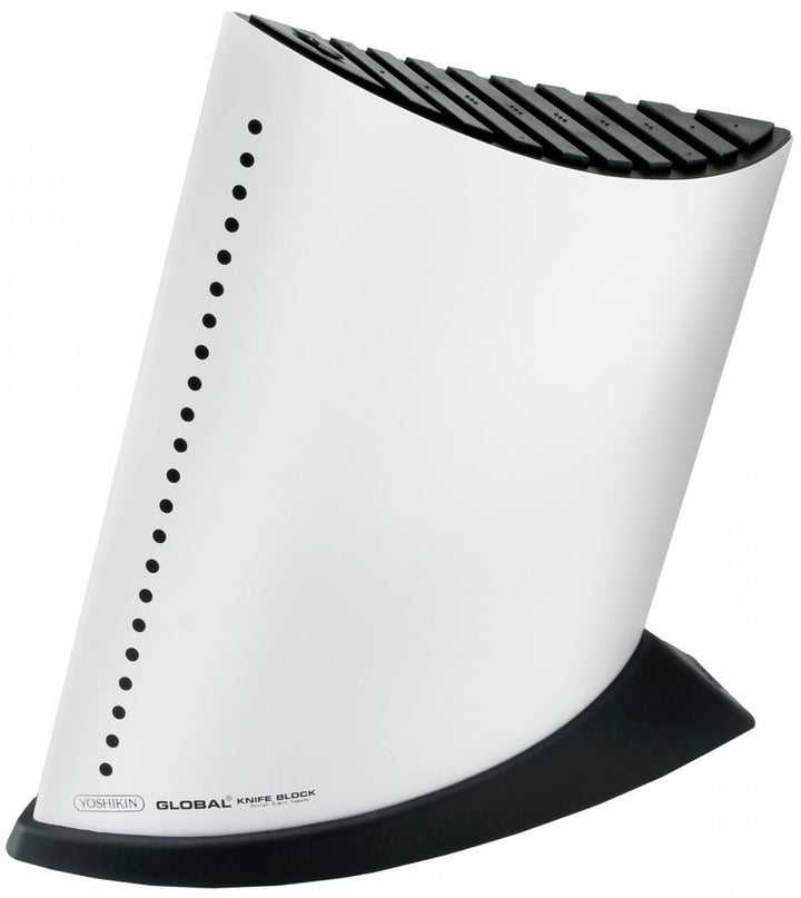 Global GKB-52/CW Messerblock oval, S-Size, weiss für 9 Messer Farbe 3: Weiss, Farbe 3: Weiss