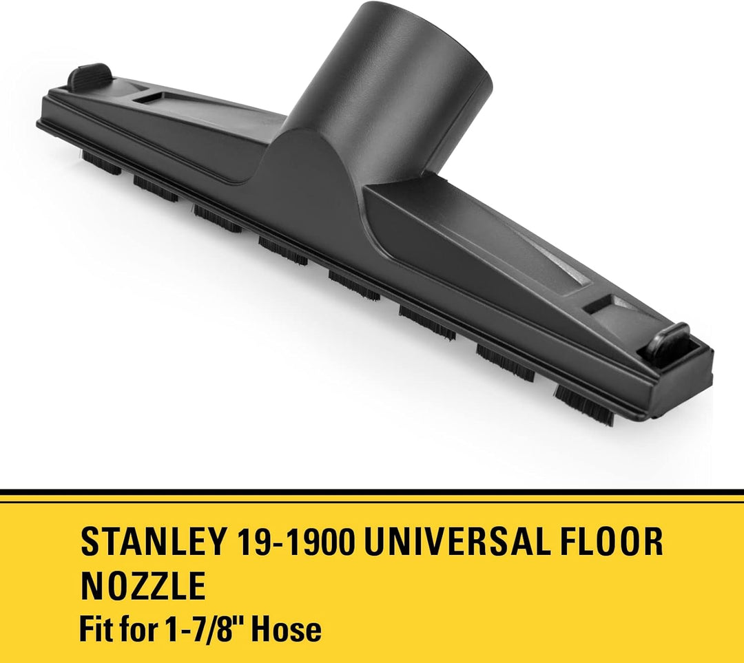 Stanley 19-1900 Universal-Bodendüse für Nass- und Trockensauger mit einem 4,8 cm Schlauch, Schwarz,