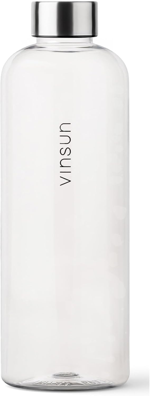 VINSUN Trinkflasche 650ml, 1000ml, 1500ml - auslaufsicher, Kohlensäure geeignet, BPA frei, Tritan -