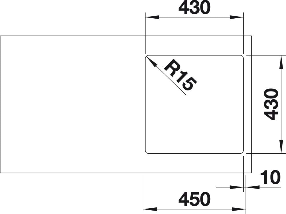 BLANCO ANDANO 400-IF | Edelstahl | Einbauart: Einbau von Oben & Flächenbündig | ohne Ablauffernbedie