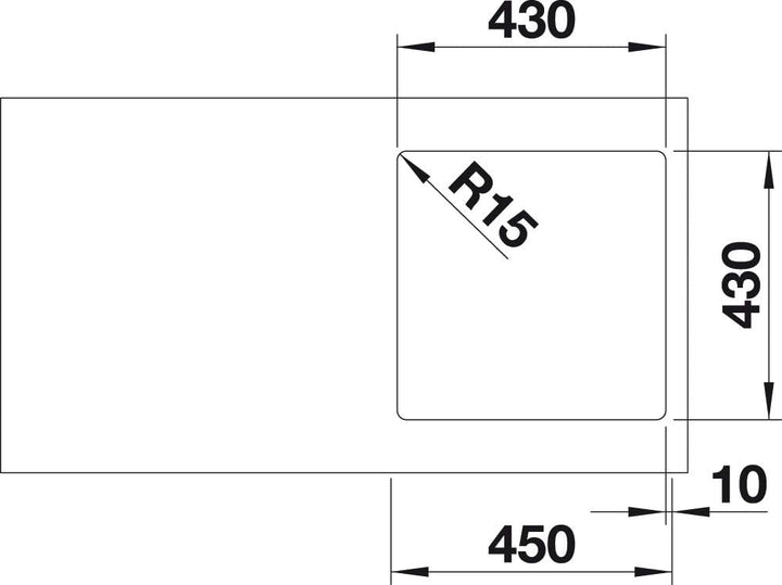 BLANCO ANDANO 400-IF | Edelstahl | Einbauart: Einbau von Oben & Flächenbündig | ohne Ablauffernbedie