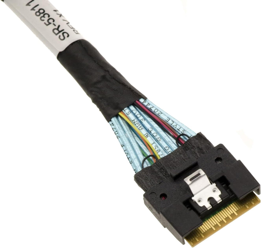 KALEA-INFORMATIQUE PCIe 4.0 Kabelkabel mit Slim SAS SFF-8654 8i 74 Pin Anschlüssen an 2x SFF-8643 Lä