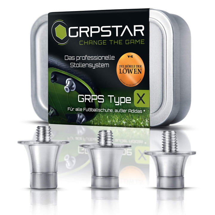 GRPS Type X - Profi Fussball Stollen - Höhe verstellbar 15mm 13mm 11mm Basic, Basic