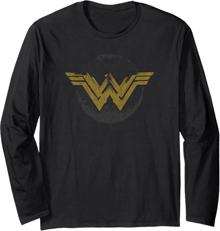 Wonder Woman Movie Distressed Logo Langarmshirt