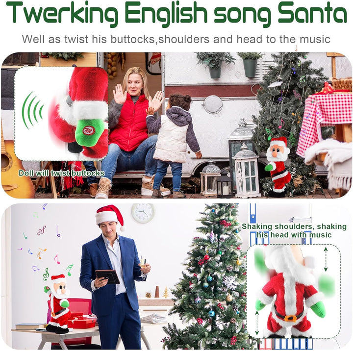 SdeNow Twerkender WeihnachtsmannHüftschüttelnder Tanzender Weihnachtsmann mit Musik singender und an
