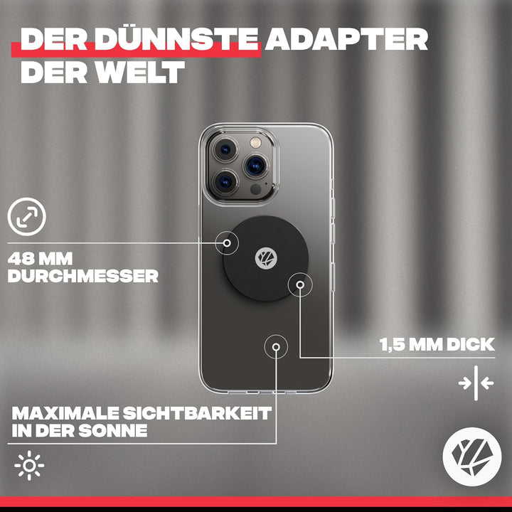 Shapeheart französische Innovation, magnetische Motorrad-Telefonhalterung mit extradünner, Metallpla