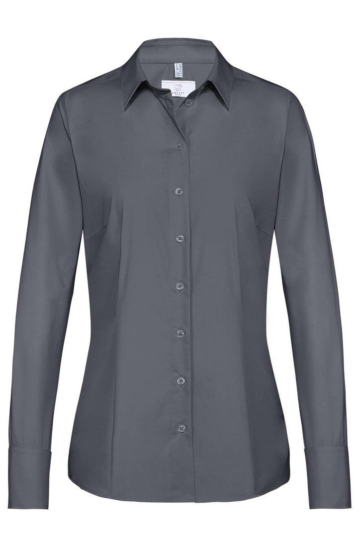 GREIFF Corporate Bluse Damen Basic Regular-Fit 32 Anthrazit, 32 Anthrazit