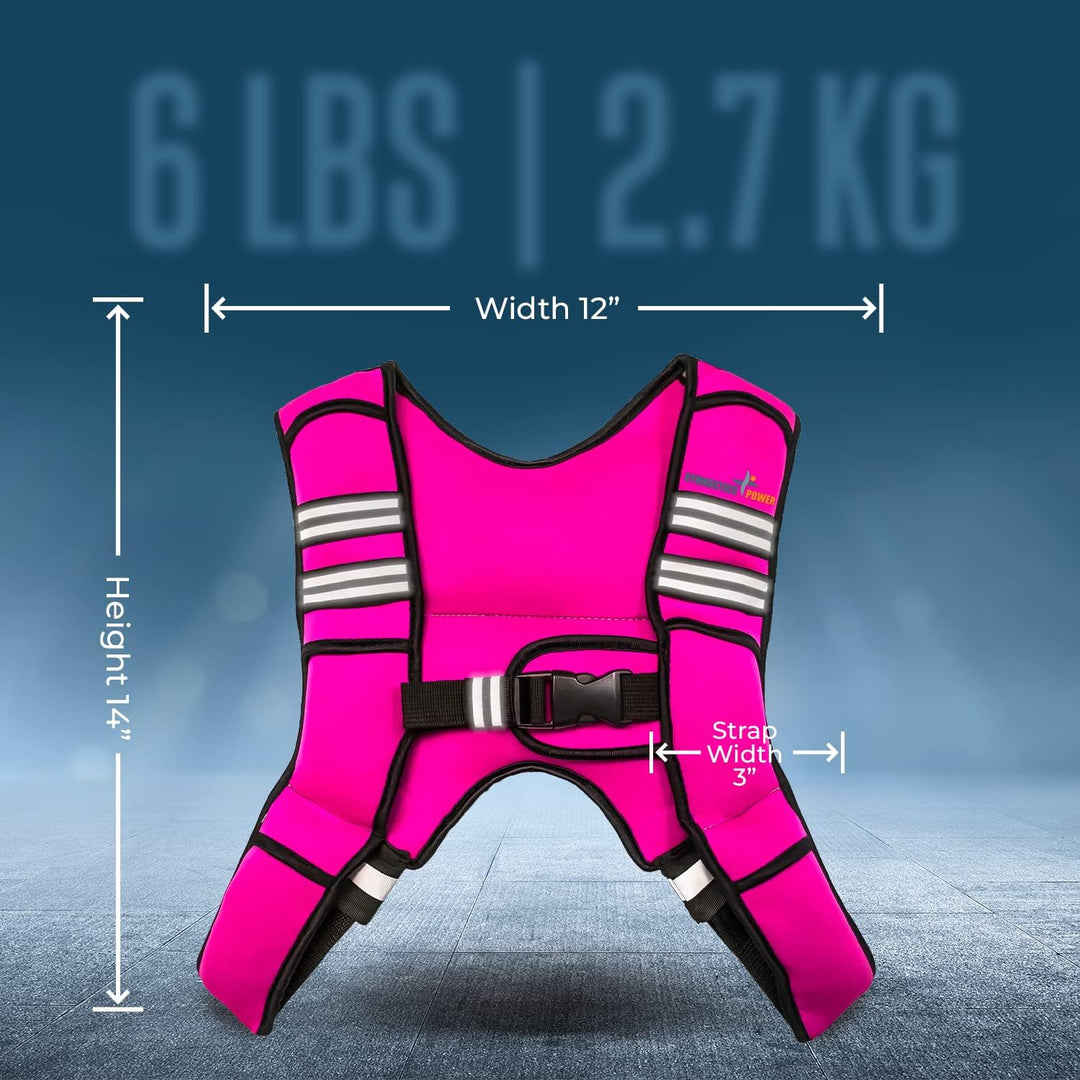 Gymnastics Power - Weighted Vest 6lb, 10lb, 12lb, 25lb, 35lb, 45lb, 60lb Removable Iron Weights for