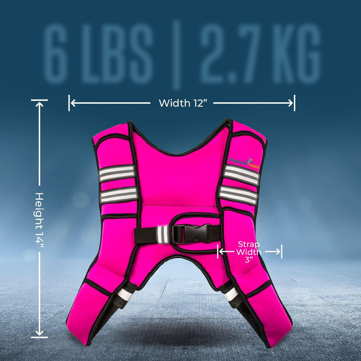 Gymnastics Power - Weighted Vest 6lb, 10lb, 12lb, 25lb, 35lb, 45lb, 60lb Removable Iron Weights for