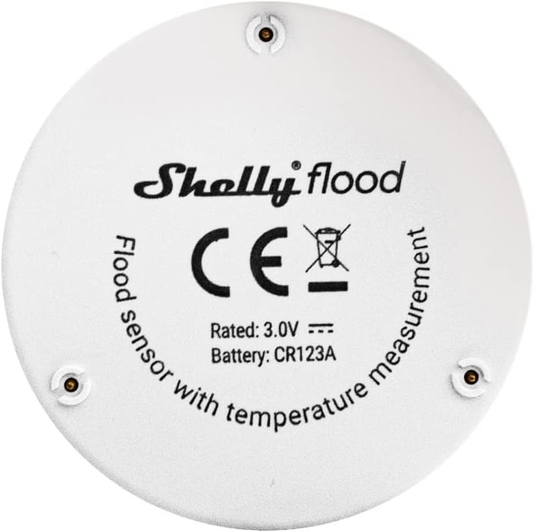 Shelly Flood | Kabelloser Flutsensor mit Temperaturmessung | Hausautomation & Plus 1PM | WLAN & Blue