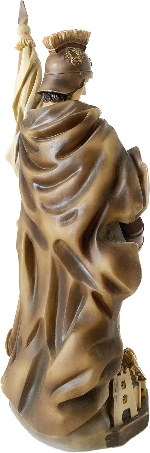 FADEDA Hlg. Florian, gebeizt/Höhe:28 cm/handbemalt/detailgetreue Krippen Figuren - Weihnachten Tisch