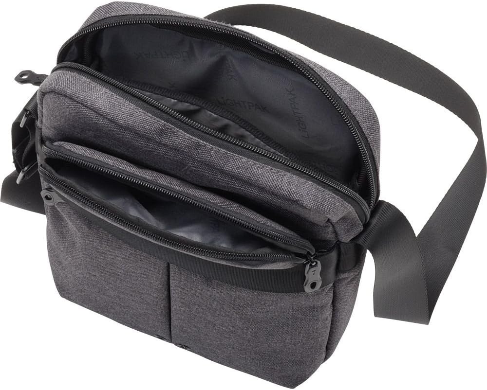 LIGHTPAK 46164 Umhängetasche Epsilon, Tragetasche mit Tablet PC-Fach, Verstellbarer Schultergurt, au