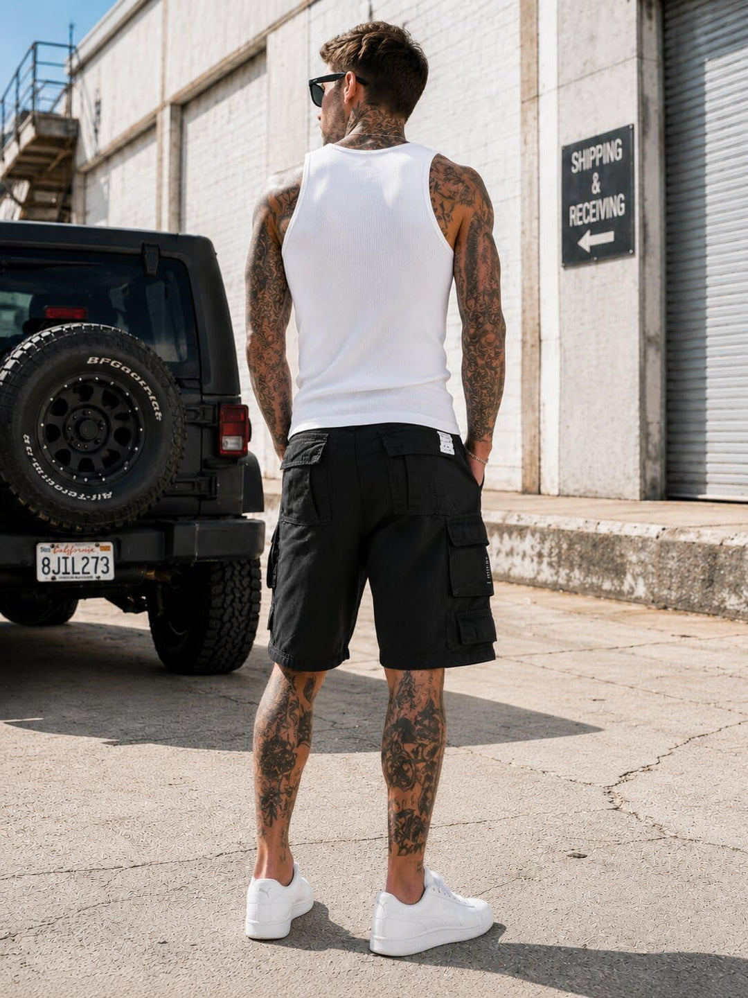 Trooper Cargo Shorts Herren – 100% Baumwolle, Robuste Militär Shorts mit vielen Taschen, Bequeme Out