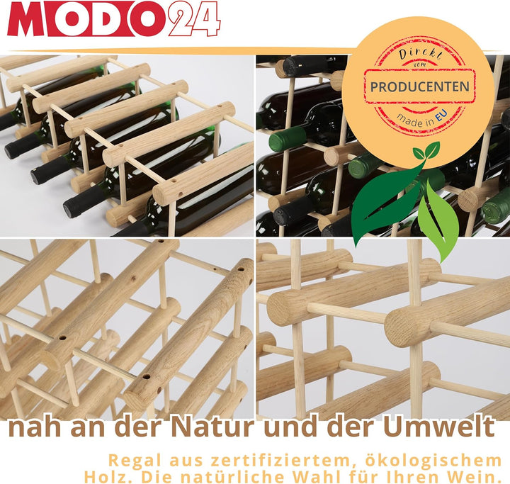 Weinregal Modular TANNE, für 56 Flaschen oder mehr, Flaschenregal, Weinständer, Getränkeregal, Flasc