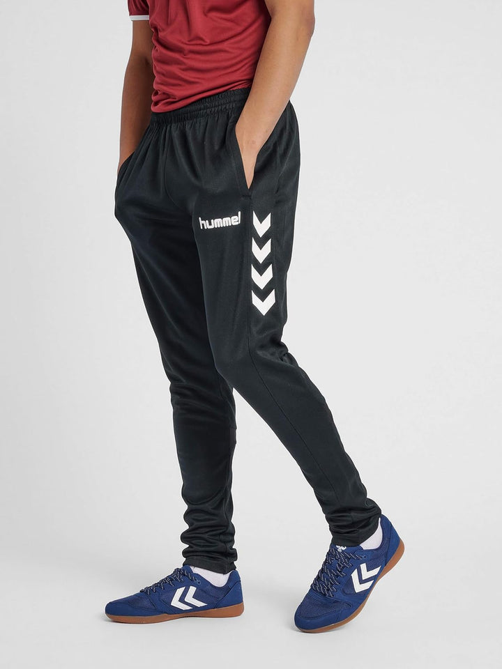 Hummel Fussballhose Herren lang – CORE FOOTBALL PANT – Trainingshose mit Rippeinsatz an Wadenrücksei
