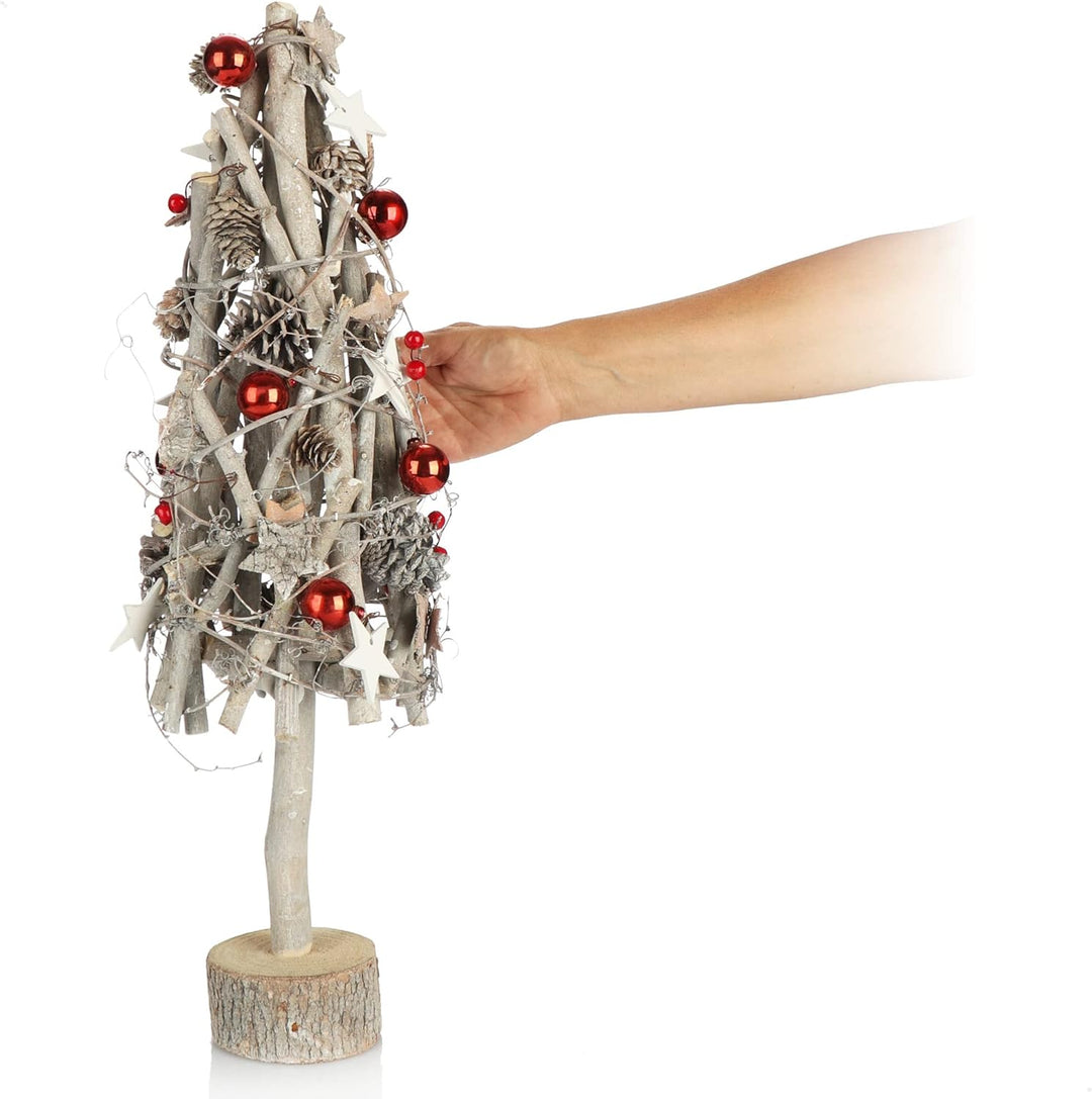 com-four® Deko-Weihnachtsbaum, dekorativer Kleiner Schmuckbaum, tolle Tischdeko, optimal für die Adv