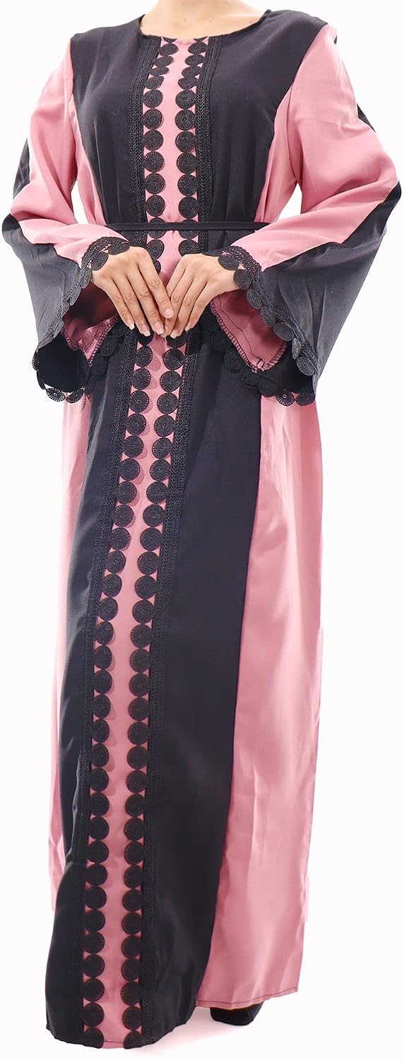 Djellaba für Damen 36 Lila und Schwarz, 36 Lila und Schwarz