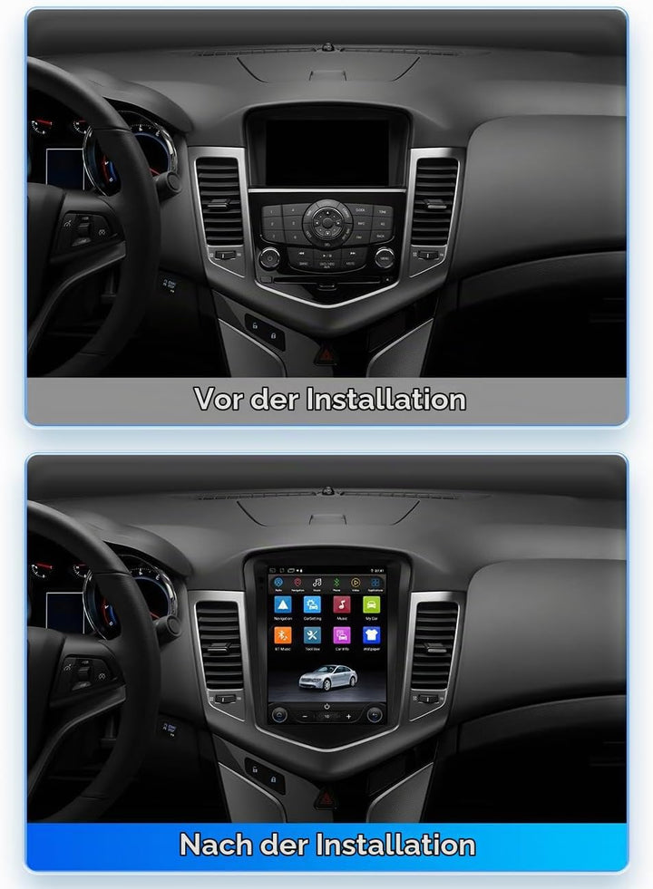 Android 14 9.7 Zoll-Autoradio Vertikaler Bildschirm für Chevrolet Cruze J300 2008 2009 2010 2011 201