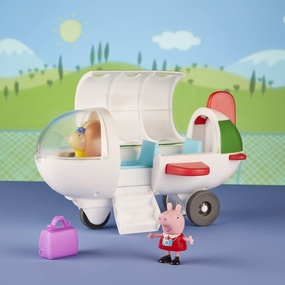 Peppa Pig Peppa's Adventures Peppa Flugzeug, Vorschulspielzeug, das wirklich fährt, Unisex, 1 Figur