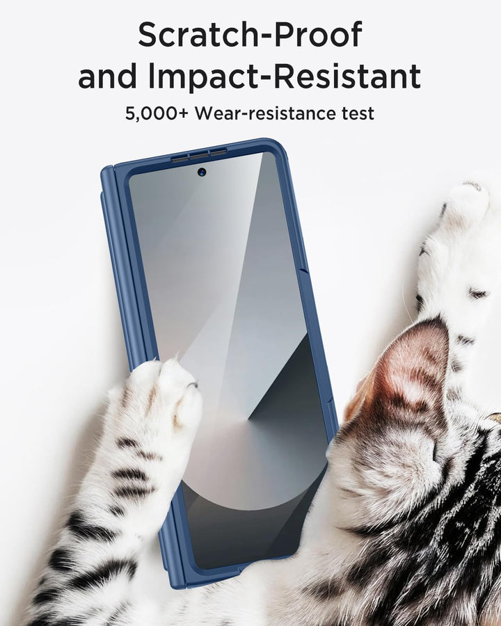Miimall Magnetisch Hülle Kompatibel mit Samsung Galaxy Z Fold 7 Hülle mit S-Pen & Stifthalter, [Anti