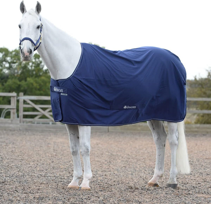 Bucas Power Cooler PONY - navy/silver - Abschwitzdecke, Groesse:120 Blau 120, Blau 120
