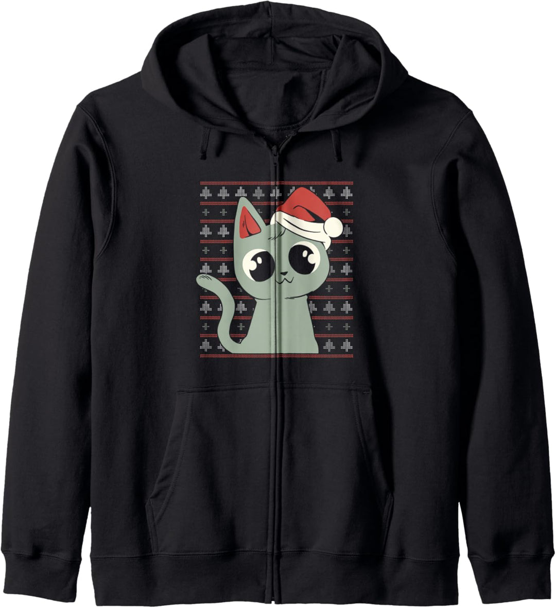 Weihnachtskatze - süsses Kätzchen Kapuzenjacke