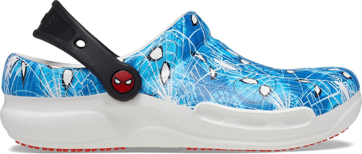 Crocs Unisex Bistro Graphic Clogs, Spider Man White