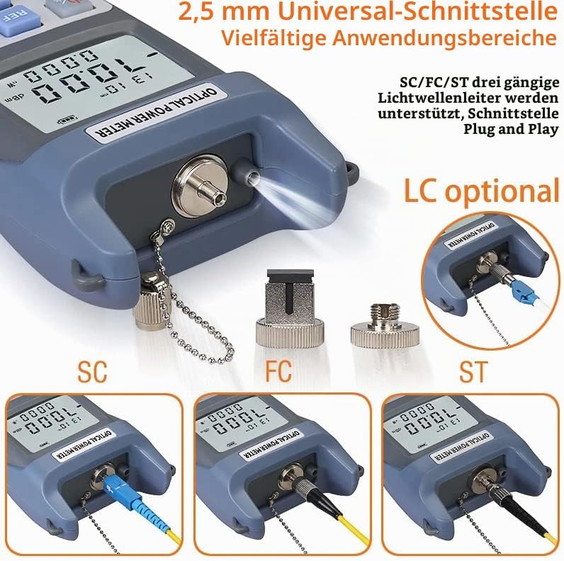 Guakiili FTTH Faser Optisches Leistungsmessgerät Faser Optisches Kabel Tester 70dBm ~ + 10dBm Arbeit