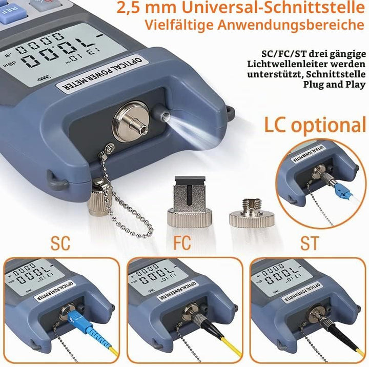 Guakiili FTTH Faser Optisches Leistungsmessgerät Faser Optisches Kabel Tester 70dBm ~ + 10dBm Arbeit
