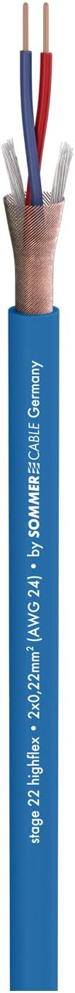 Sommer Cable Mikrofonkabel Stage 22 Highflex blau (10m), 10m