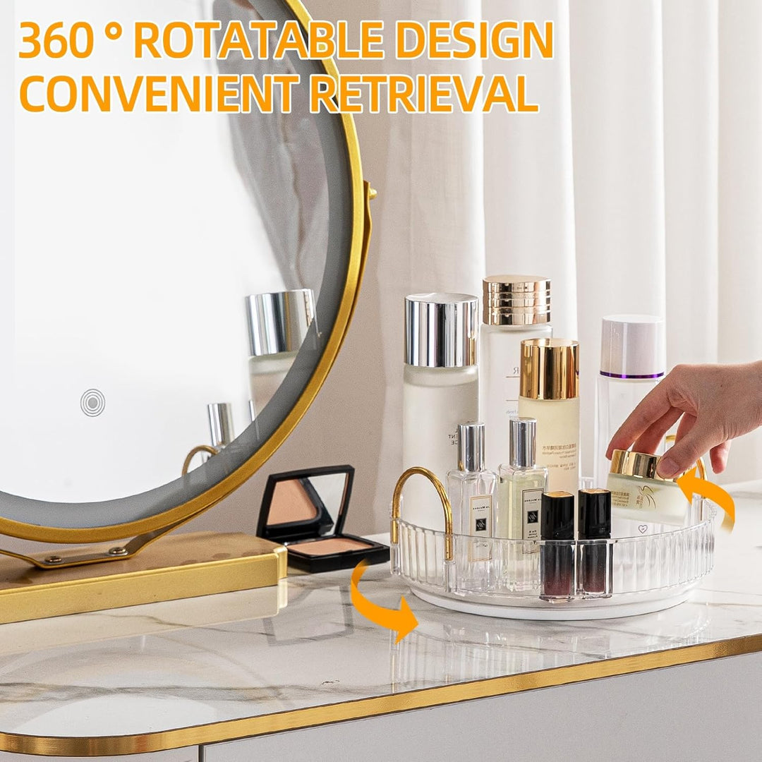 Make Up Organizer, 360° Drehbar Kosmetik Organizer, Beauty Organizer, Hautpflege Organizer für Badez