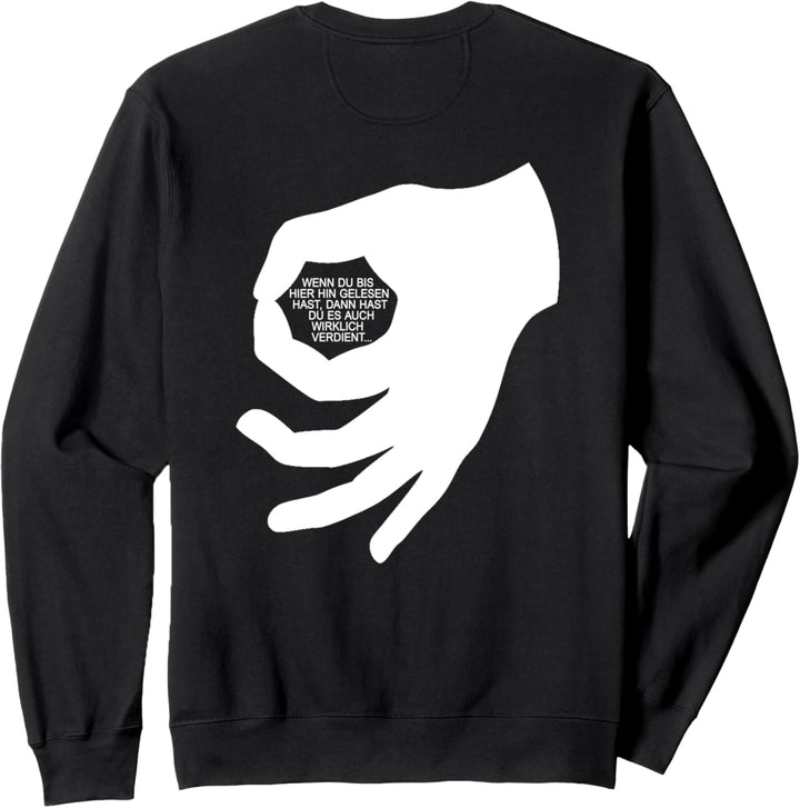 Jugend Okay Handzeichen Reingeguckt Meme (Rückenprint) Sweatshirt