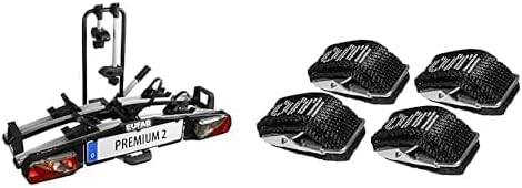 EUFAB 11521 Fahrradträger Premium 2, E-Bike geeignet, komplett vormontiert, Diebstahlschutz, für 2 F