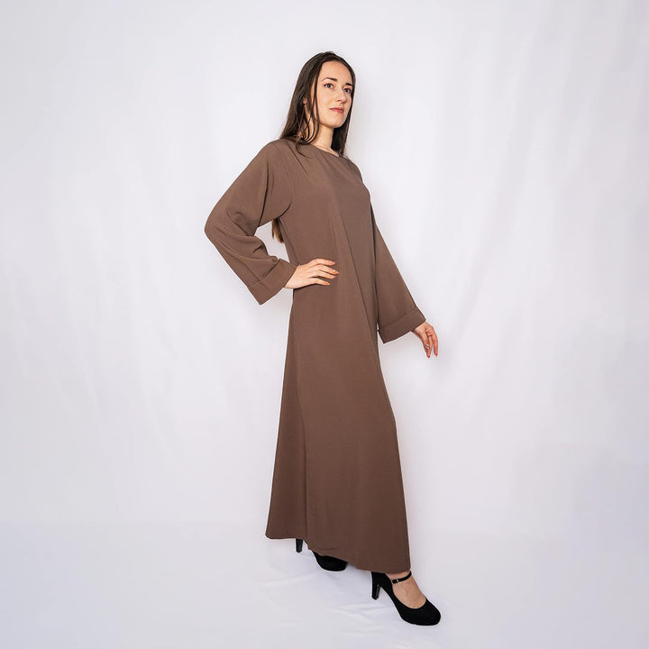 Muslim Addict Kleid Abaya aus weichem Polyester, 145 cm – moderner und bequemer Stil Einheitsgrösse