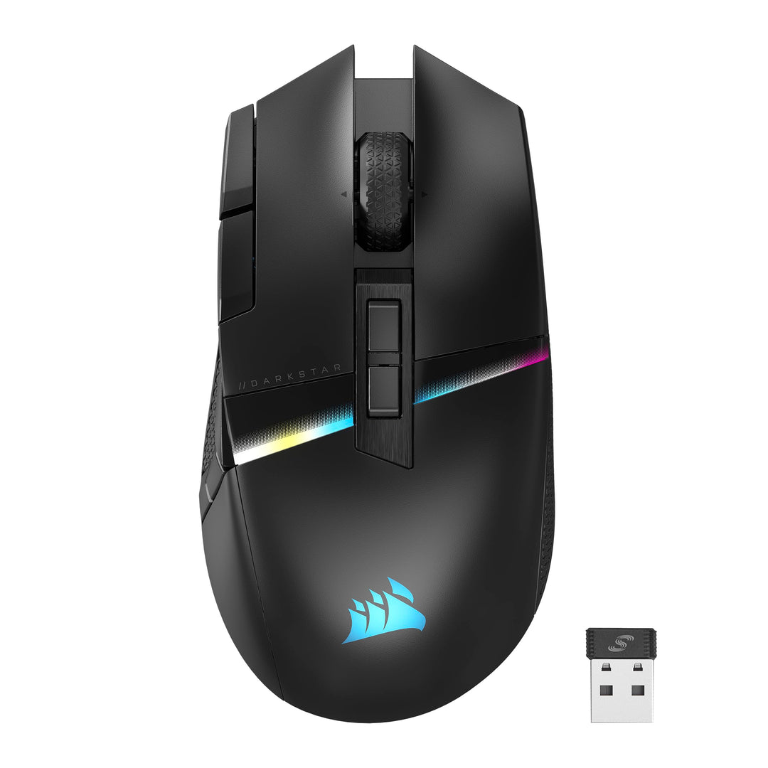 Corsair DARKSTAR Wireless MMO/MOBA Gaming-Maus - 26.000 DPI - 15 Programmierbare Tasten - Bis zu 80