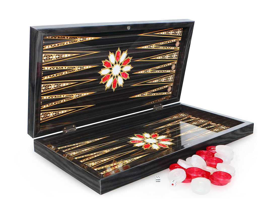 Orientalische Backgammon TAVLA XL Intarsien Look