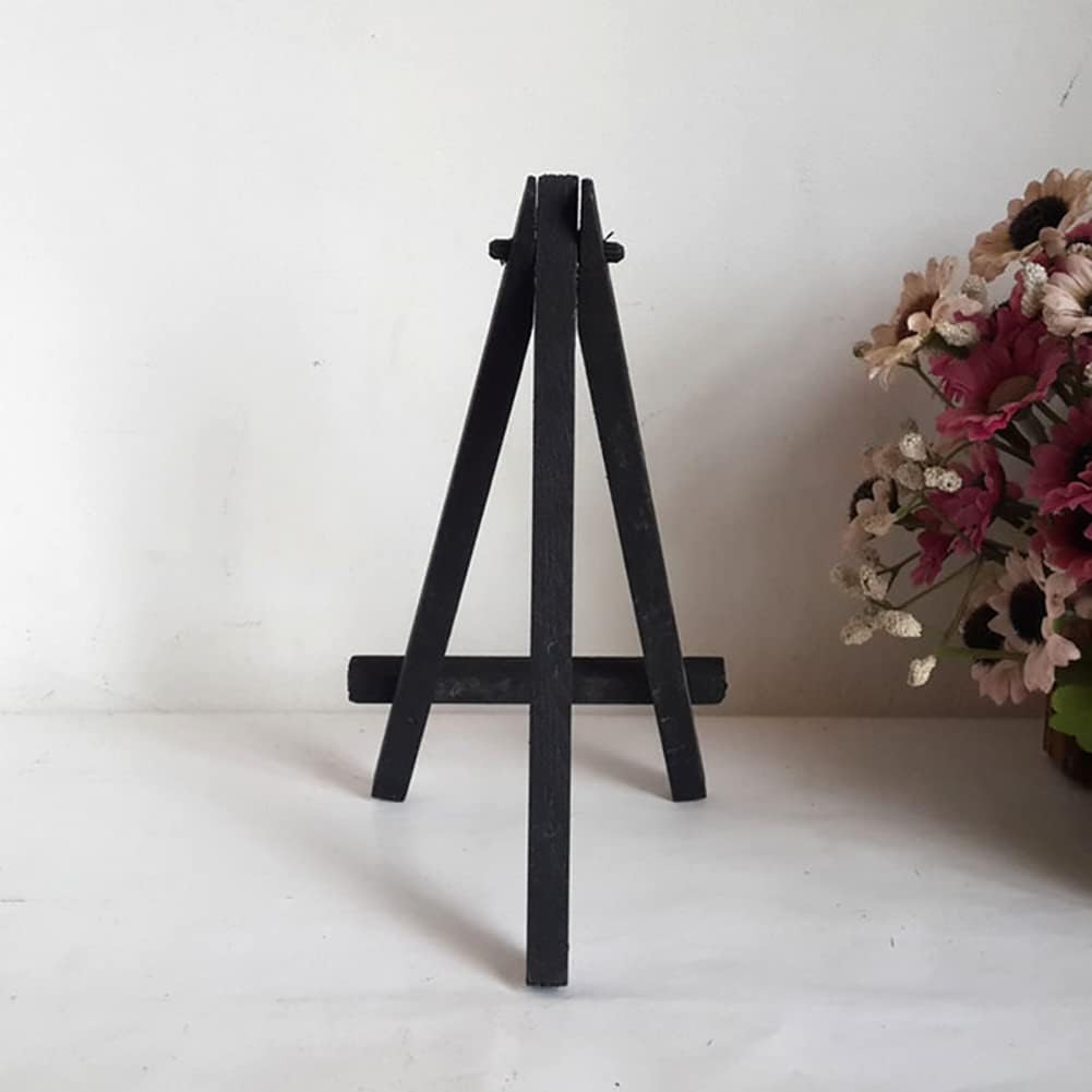 JIHUOO 6 Stück Mini Holz Staffelei Kleine Kalender Display Ständer Dreieck Fotohalter Kartenhalter B