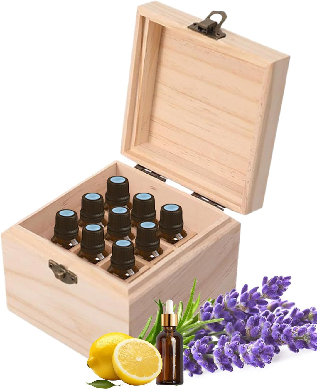 RoseFlower 16 Löcher Ätherisches Öl Aufbewahrungsbox Duftöle Display Ständer Behälter, Essential Oil