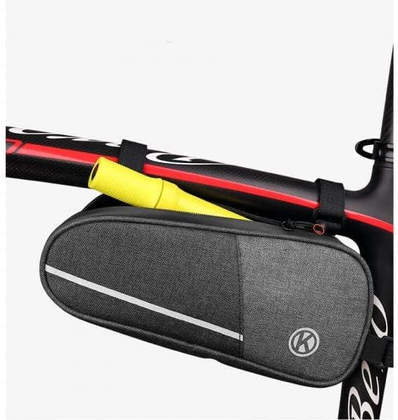 SYSTEM-S Fahrrad Tasche wasserfest Dreiecktasche Rahmentasche Triangeltasche Grau