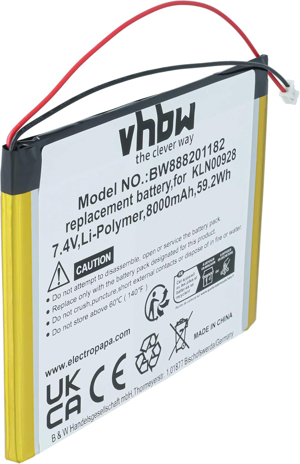 vhbw Akku kompatibel mit Trimble SPS855 Modular Receiver, SPS852 Modular Receiver Messgerät (8000 mA